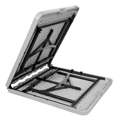 Mesa Plegable Picnic Con Asa Portátil 1,80mts Camping Catering Plastica Blanco