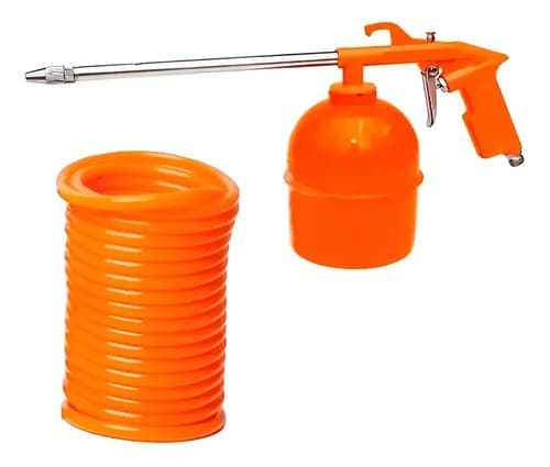 Juego Compresor Lüsqtoff Para Pintar - Kit 5 Piezas Color Negro Naranja