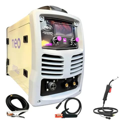 Soldadora Neo 200a 3 En 1 Mig Tig Mma + Tubo + Rollo Gris