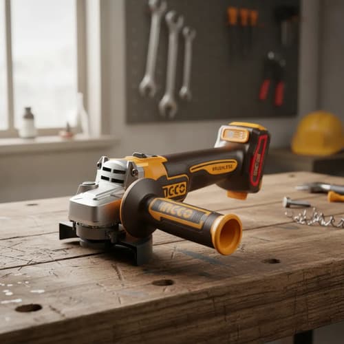 Amoladora 20v Brushless 4 1/2 115m Ingco Cagli21154 Naranja Claro