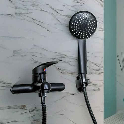 Monocomando Negro Mate Para Ducha Italomix Lh-3259