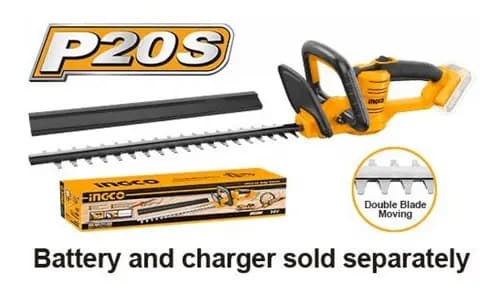 Cortasetos Inalámbrico 20 V Ion De Litio Ingco 450mm (18 Amarillo