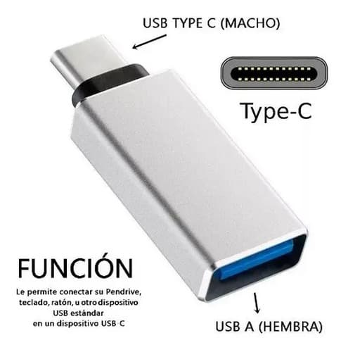 Adaptador Otg Usb 3.0 Hembra A Tipo C Macho Ad17