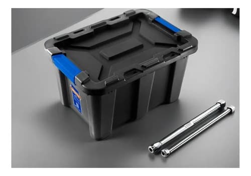 Caja Contenedor De Herramientas 55lts Wadfow Wtb3355 Negro