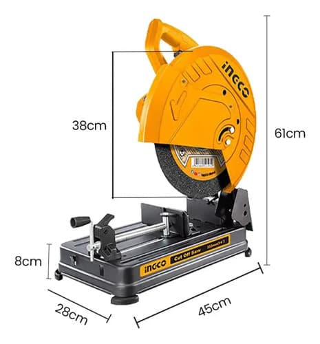 Tronzadora 3900rpm 14 Pulgadas 2400w Ingco Cos243558 Color Amarillo