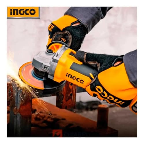 Set Taladro Atornillador + Amoladora + Linterna Ingco Puntas Color Amarillo Frecuencia 50hz 60hz