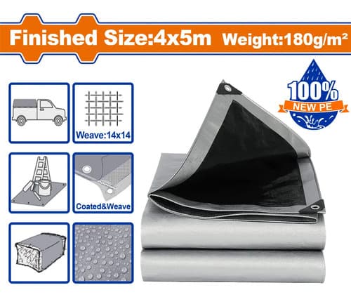 Lona Uso Rudo Reforzada 4x5mt 180g/m2 Wadfow Wtq8845