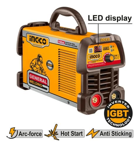 Soldadora Inverter Ingco Corriente De Salida 240v 160a Amarillo