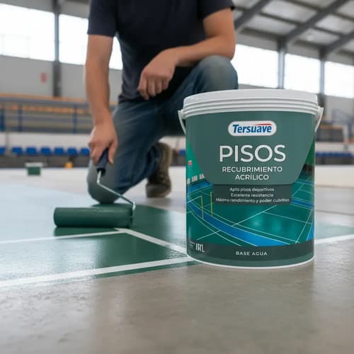 Pintura Piso Tersuave 4 Litros Varios Colores Blanco Mate