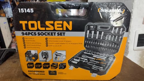 Set Dados 1/4-1/2 94 Pcs. 1/2 Y 1/4 Calidad Premium 15145 Cromado