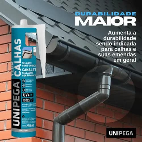 Silicona Unipega Veda Calha De Aluminio Con Fungicida Para Exterior