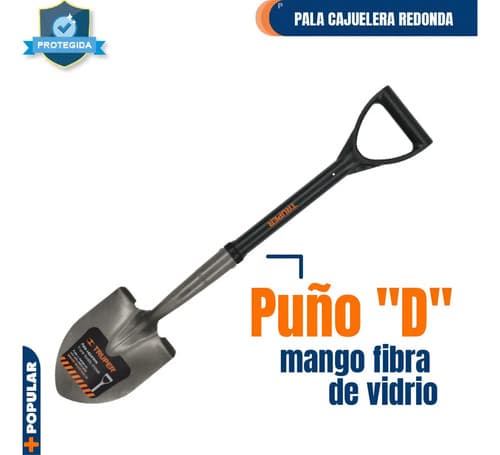Pala Cajuelera Redonda Puño''d'' Mango Fibra De Vidrio 17195