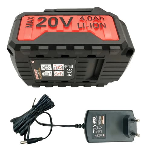 Llave Impacto Reversible Enc. 1/2 + 1 Batería 20 V. | 500 Nm | 2500 Rpm | Eurotech Rojo