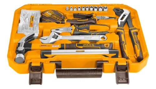 Set De 168 Herramientas De Mano En Valija Plastica Ingco - H Color Naranja
