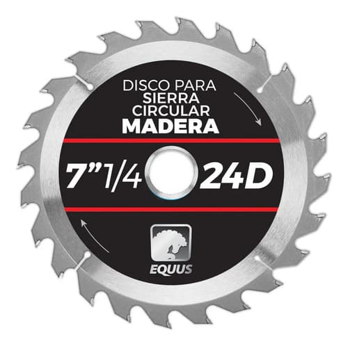 Disco Para Sierra Circular 7 1/4- 24d Equus Plateado