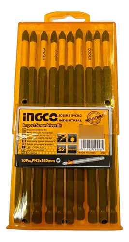 Set Puntas Ph2 150mm Largas Impacto Ingco Sdbim11ph263 Smf