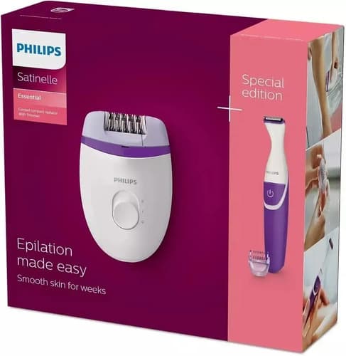 Depiladora Essential + Recortador De Cavado Philips Brp505/0 Violeta