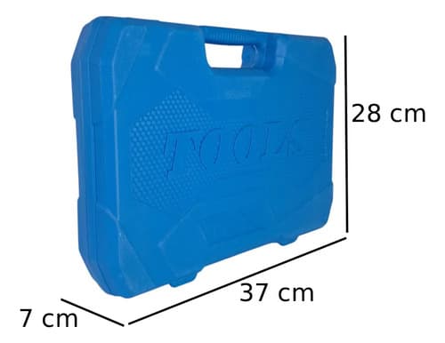 Set Caja Herramientas Juego Llaves Tubo Maletín 108 Piezas Azul