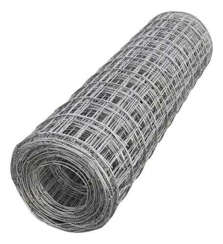 Tejido Malla Electrosoldada Galvanizada Rollo 1.20 X 25 Mts Plateado