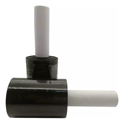 Nylon Film Stretch Con Mango Negro Embalaje Rollo De 600g Negro