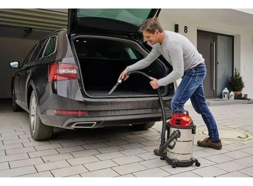 Aspiradora Industrial Einhell Expert Tc-vc 1820 S De Tambor 20 L Para Líquidos Y Sólidos Rojo/plata