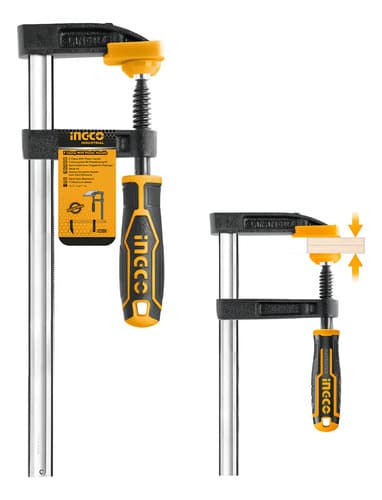 Prensa Sargento En F Industrial De 80 X 300mm. Ingco