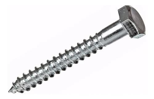 Tornillo Tirafondo Hexagonal Zincado 3/16 X 1.1/2 X200 U Tel