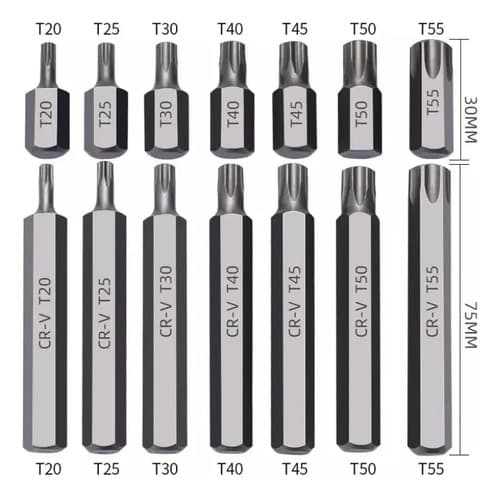 Juego Puntas Torx Allen Multiestria 40 Ps Profesional Caja Color Rojo