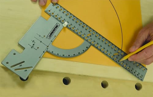 Escuadra De Precisión 300mm Carpintero Métrica Milescraft Plateado