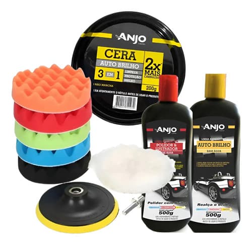 Kit Pulido Para Taladro Brillo 3 Pulgadas 7 Articulos Azul