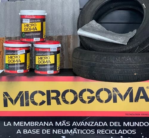 Microgoma Membrana Impermeabilizante 22 Kg Para Piso Y Pared Acabado Mate Color Gris