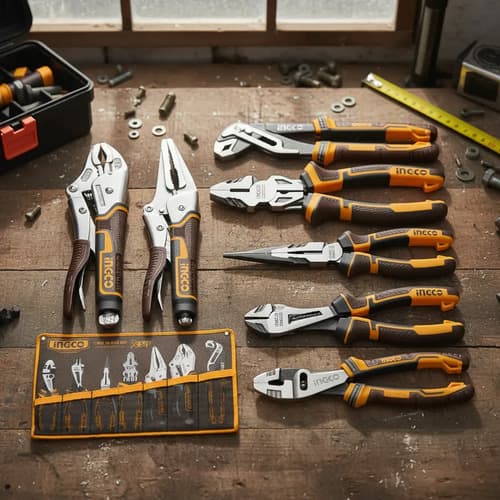 Set X 7 Pinzas Herramientas Manuales Ingco Cos23036