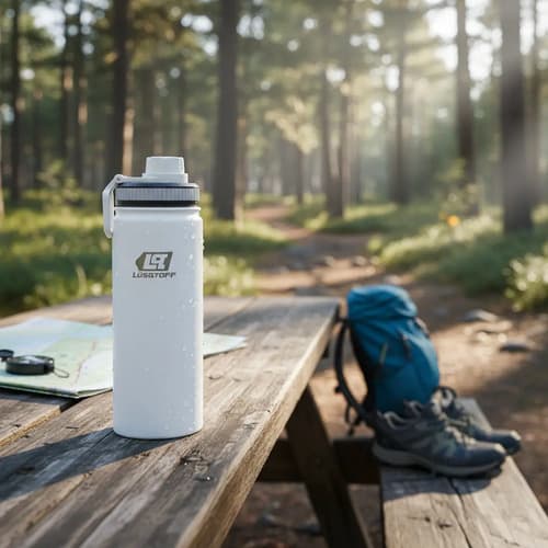 Botella Térmica Lusqtoff Acero Inoxidable 750 Ml Calor Frio Color Blanco