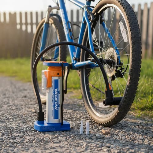 Inflador De Pie Portátil Wadfow Wpp2501 Para Llanta 140psi Azul