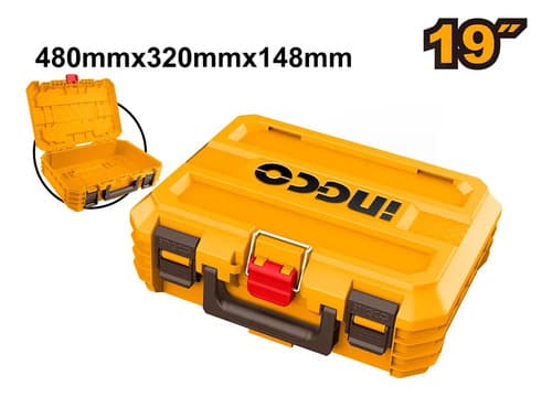 Caja De Herramientas De Pvc Apilable Ingco Orange 19 Pulgadas Naranja