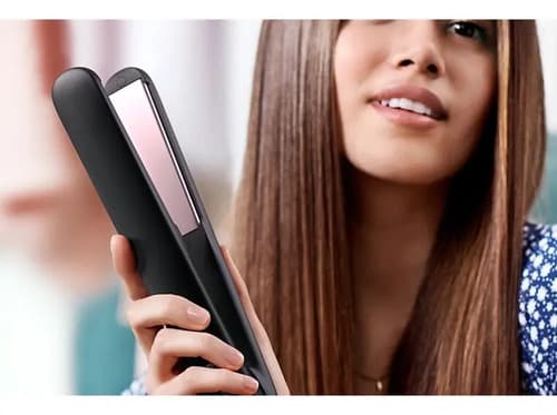Plancha Para El Cabello Philips Hp8321 Placas Largas Negro