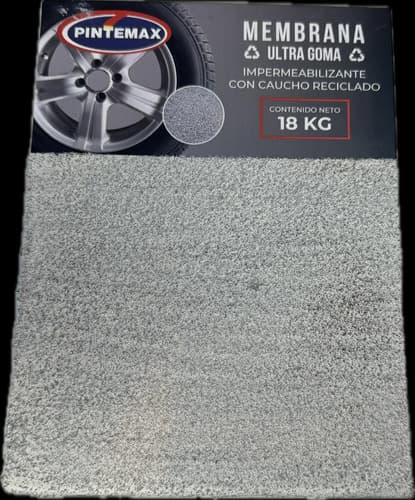 Membrana Impermeabilizante Con Goma De Caucho 18 Kg Acabado Mate Color Blanco
