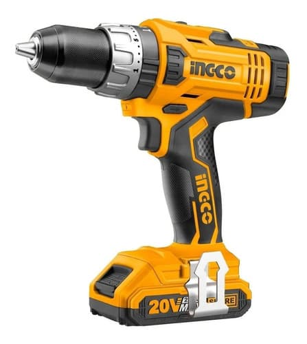Taladro Percutor Atornillador Inalámbrico De 10mm Ingco Cidli2002 + Accesorio 50hz/60hz Amarillo/negro 50 Hz/60 Hz
