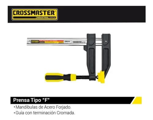 Prensa Sargento Carpintero Tipo Gatillo Crossmaster 120x200