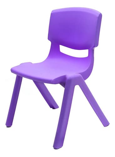 Silla De Plastico Niños - Asiento Iantil - Color Violeta Sin Tapizado