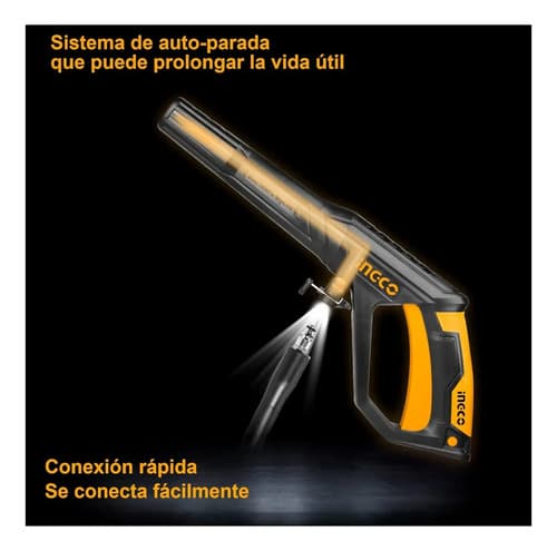 Hidrolavadora De Alta Presion 1900 Psi Hpwr14008 50 Dorado Con Negro