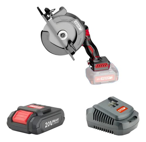 Combo Sierra Circular Inalámbrica + Batería + Cargador Equus Rojo 50hz 60hz
