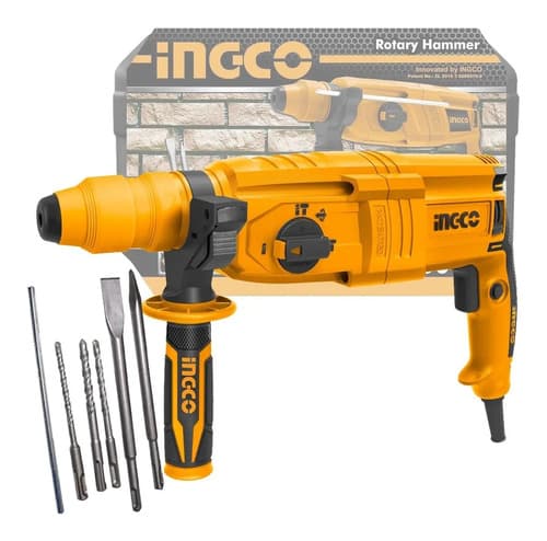 Rotomartillo Electrico Sds Plus 800w 1100rpm Maletin Ingco Color Naranja