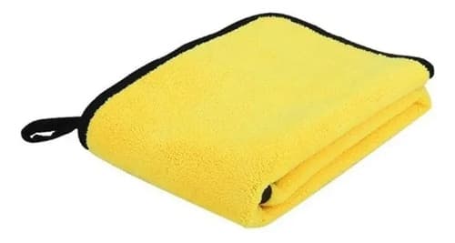 Paño Toalla Microfibra Gruesa Lavado Secado Auto 60x30cm Csp Color Gris / Amarillo