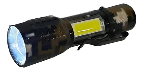 Linterna Recargable Camping Pesca Taller Lampara Foco Color De La Linterna Negro Color De La Luz Blanca Blanco