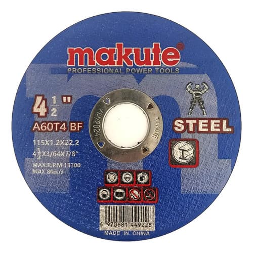 Pack X 50 Discos De Corte Amoladora 4 1/2 Makute Azul
