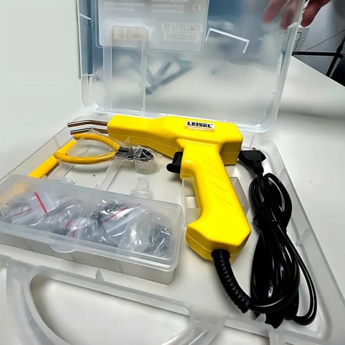 Soldador De Plástico Leisel Bifásica 50w Con 200 Grampas Amarillo