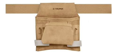 Porta Herramientas De Carnaza Con 10 Compartimentos, Truper