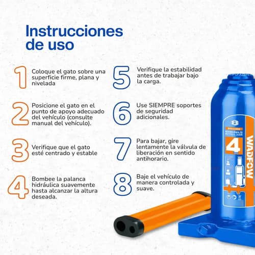Gato Hidraulico 4 Ton Wadfow