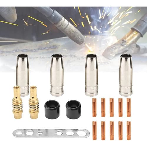19 Pcs Set Punta Contacto Soldar Microalambre 1mm(0.035) Kit 19pcs